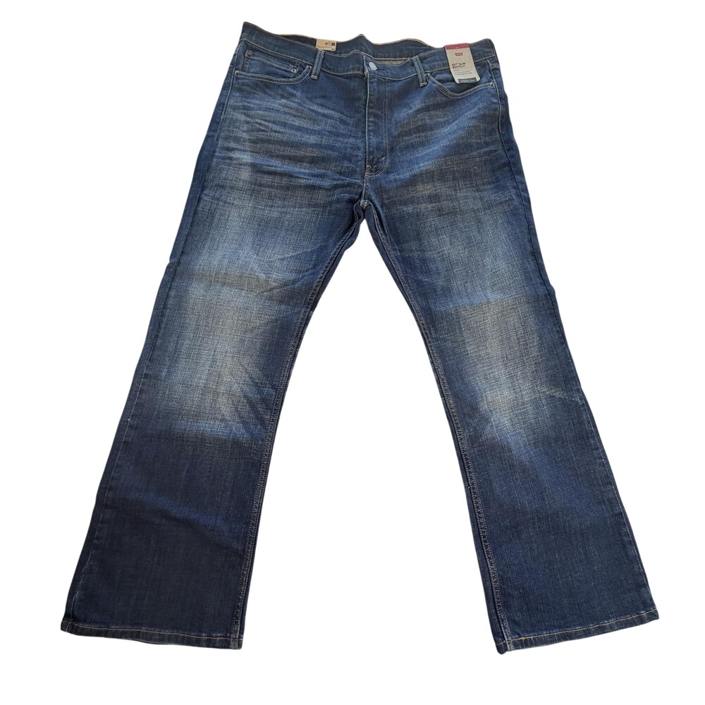 Levi's 527 Jeans Mens 40x30 Blue Slim Bootcut Stretch Water<Less Medium Wash